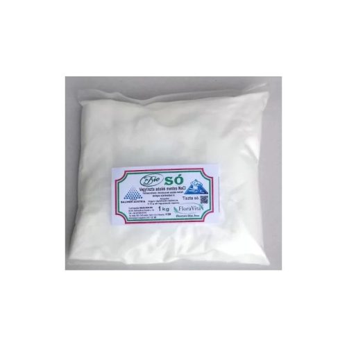 Tiszta BIO só NaCl vegytiszta só, 1 kg kiszerelésben