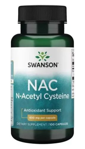 Swanson NAC 600mg N-acetil- cisztein 100 kapszula 