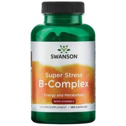 Swanson B-Complex Super Stress C-vitaminnal 100 kapszula  
