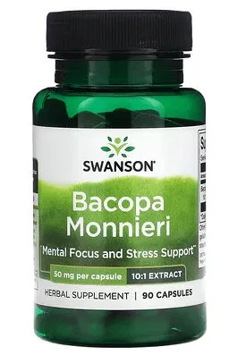 Swanson Bacopa Monnieri 50mg 90 kapszula