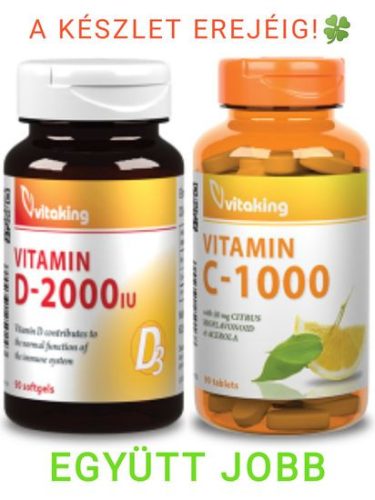 Vitaking C-1000 90 tabletta + D3 2000 vitamin Duo pack 