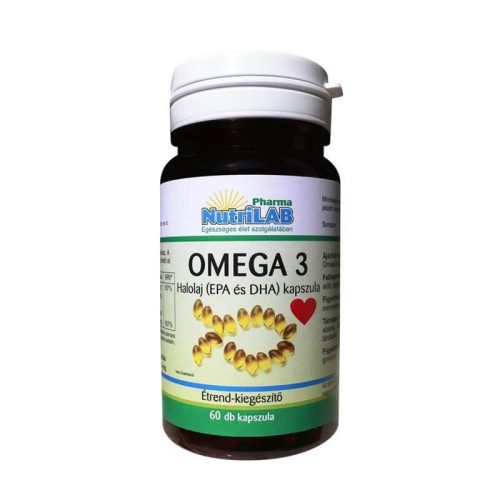 NutriLAB Omega 3 500 mg halolaj 60 kapszula