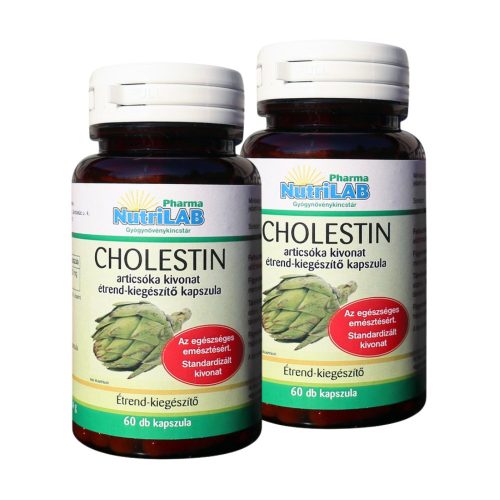 NutriLAB Cholestin articsóka 600mg 2x1 doboz DUO pack 2x60 kapszula csomagban olcsóbb!