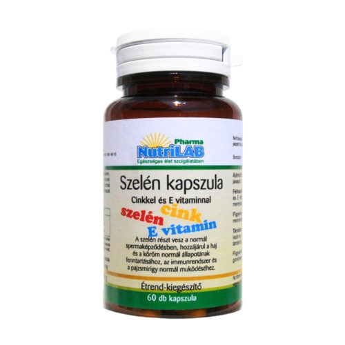 NutriLAB Szelén cinkkel 2x1 doboz DUO pack 2x60 kapszula csomagban olcsóbb!