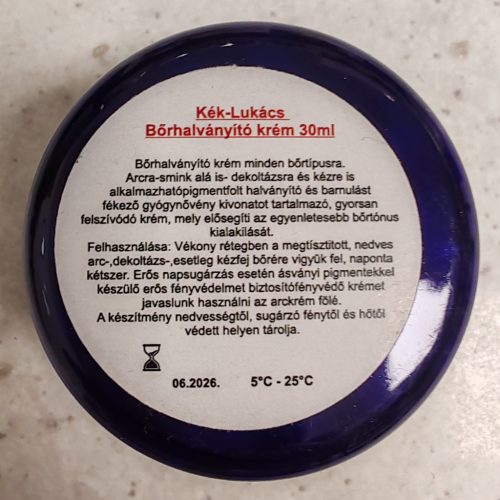 Kék Lukács Bőrhalványító krém 30ml 
