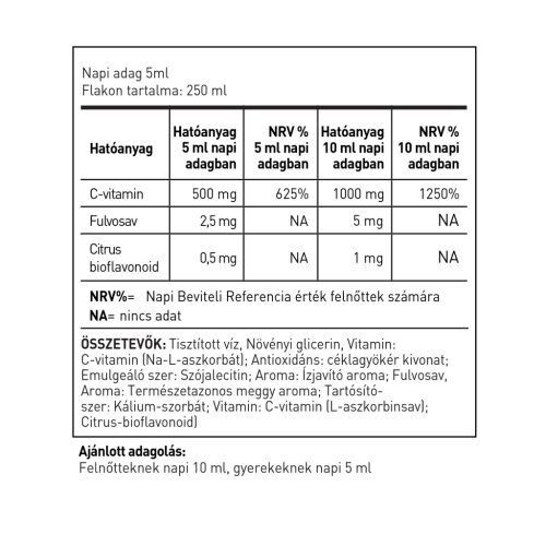Hymato LipoCell liposzómás C-vitamin 500mg meggyes ízben 250 ml 