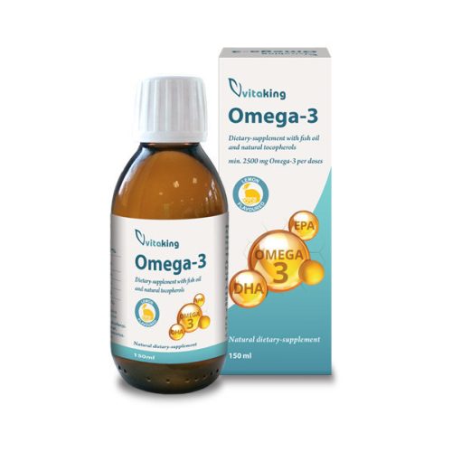 Vitaking Omega 3 halolaj (triglicerid) magas DHA tartalommal 150ml