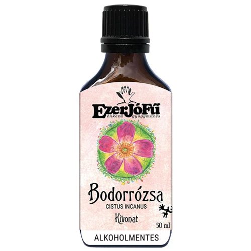 EzerJóFű Bodorrózsa kivonat cseppek 50ml alkoholmentes, növényi glicerinnel 