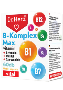 Dr. Herz B-Komplex MAX+Inozitol+C-vitamin+Szerves Cink 60 kapszula