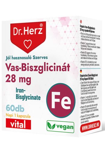Dr. Herz Vas-biszglicinát 28 mg 60 kapszula