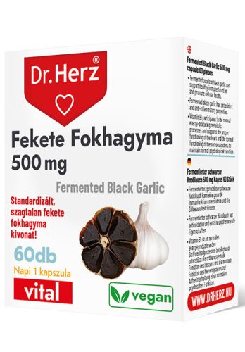 Dr. Herz Fekete Fokhagyma 500 mg 60 kapszula