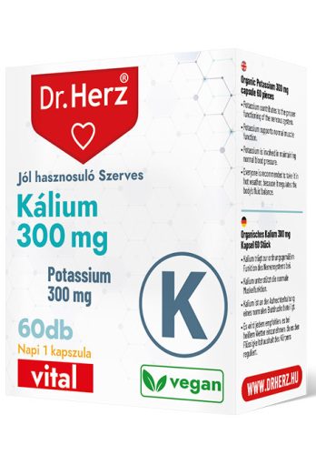 Dr. Herz Szerves Kálium 300 mg 60 kapszula