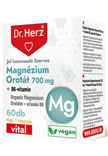 Dr. Herz Magnézium Orotát 700 mg + B6-vitamin 60 kapszula