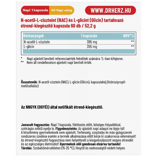 Dr. Herz NAC 750mg 60 kapszula 