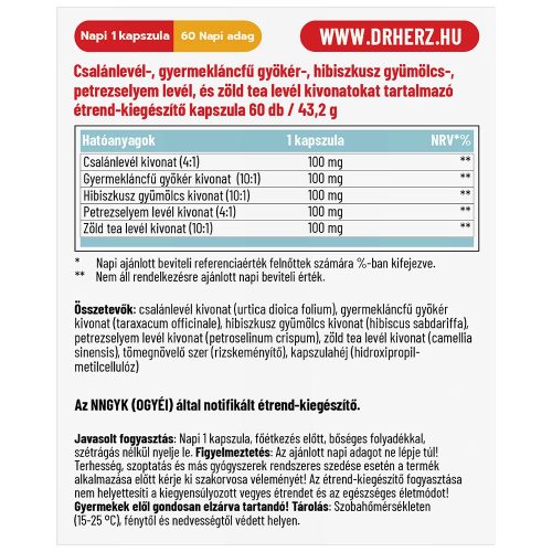 Dr. Herz Vízhajtó kapszula 60 db 