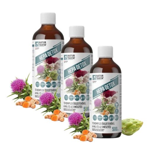 Natur Tanya Hepa Detox 3x1 db TRIO pack 3x500ml csomagban olcsóbb!