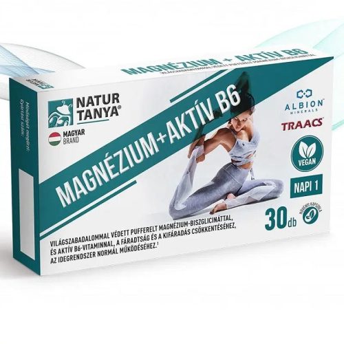 Natur Tanya Vegán Magnézium + Aktiv B6 30 kapszula 