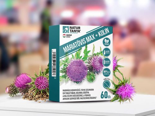 Natur Tanya MÁRIATÖVIS MAX + KOLIN - Maximális mennyiségű szilimarin, kolinnal  60 kapszula