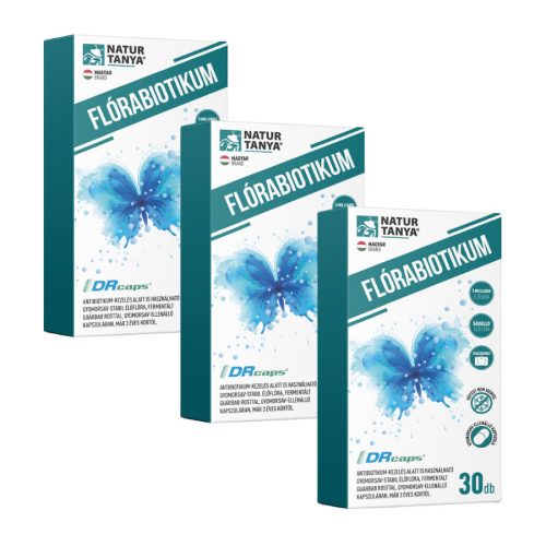 Natur Tanya FLÓRABIOTIKUM 3x1 doboz TRIO pack 3x30 kapszula probiotikum és prebiotikum a bélmikrobiom egyensúlyához csomagban olcsóbb!