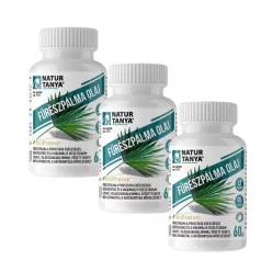   Natur Tanya FŰRÉSZPÁLMA OLAJ (Szabalpálma, Saw palmetto), BioPerine, MCT olaj, természetes E-vitaminok 3x1 doboz TRIO pack 3x60 kapszula csomagban olcsóbb!