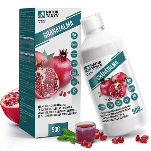 Natur Tanya Gránátalma koncentrátum szerves szelénnel – Antioxidáns, 500 ml 