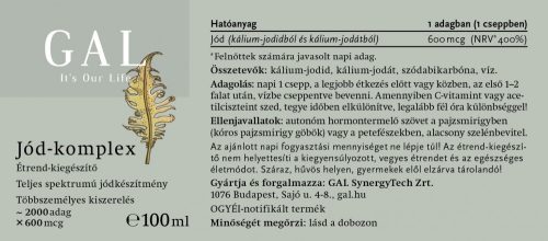 GAL Jód-komplex csepp, 600 mcg x 2000 adag