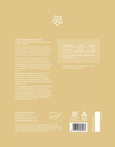 GAL Magnézium-L-laktát por 180g 