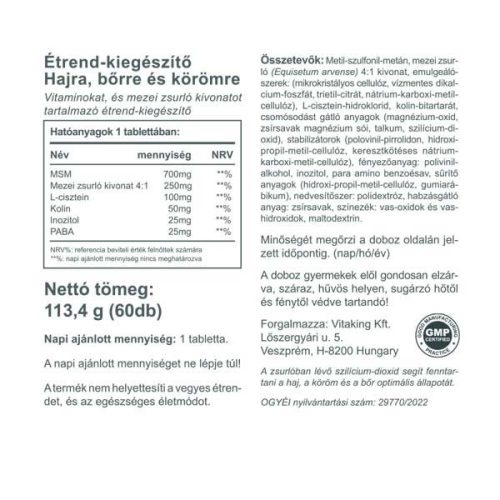 Vitaking Haj, bőr és köröm komplex 60 kapszula 