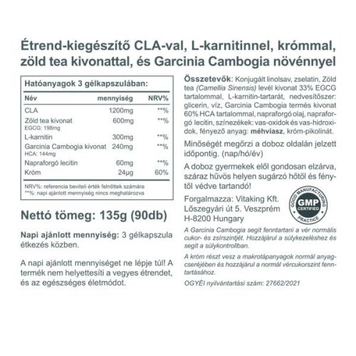 Vitaking Fat Burner 90 gélkapszula