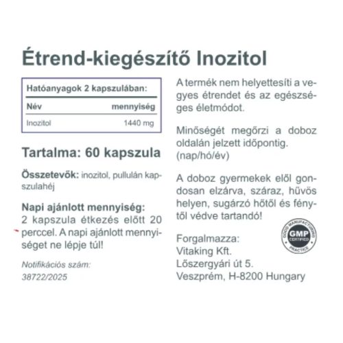 Vitaking Myo- Inozitol  60 kapszula 