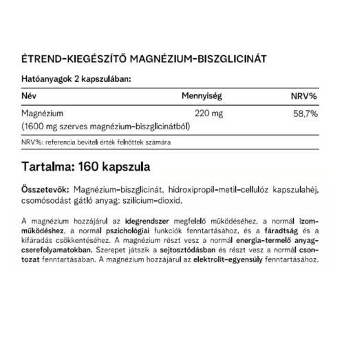 Vitaking Magnézium Biszglicinát 160 vegán kapszula