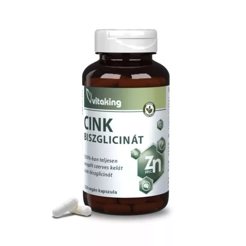 Vitaking Cink Biszglicinát 120 db vegán kapszula 