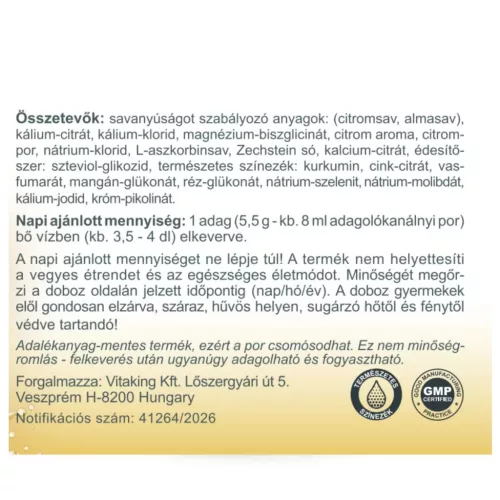 Vitaking Elektrolit Italpor Citrom ízű 30 adag 165 g