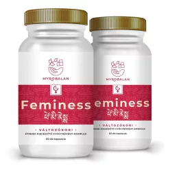   Myrobalan Feminess 2x1 doboz DUO pack könnyed változókor gyógynövény-komplex 2x60 kapszula csomagban olcsóbb!