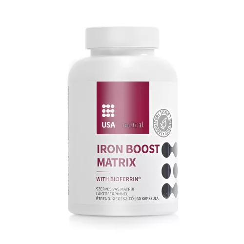 Usa Medical Vas mátrix BioFerrin® laktoferinnel – kapszula 60 db (Iron Boost Matrix with Bioferrin) 