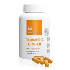   USA Medicall Turmeric+Ginger, kurkuma (curcumin) és gyömbér 60 kapszula 