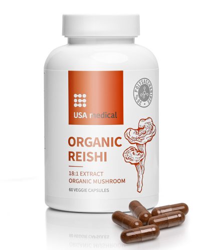 USA medical Organic REISHI (shitake pecsétviasz)gomba kivonat 60 db kapszula 