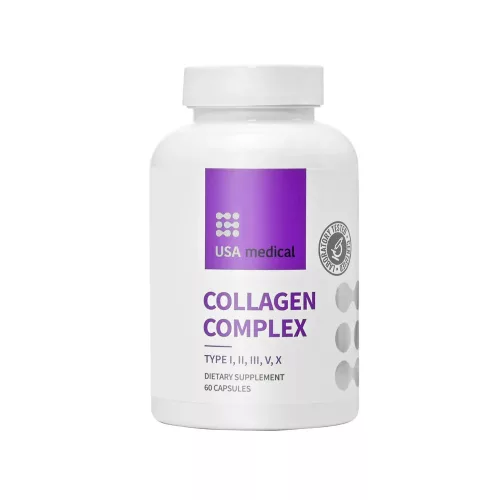 USA Medical Collagen Komplex kapszula 5 kollagén típussal és Hialuronnal 60 kapszula