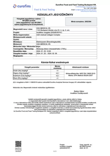 USA Medical Collagen Komplex kapszula 5 kollagén típussal és Hialuronnal 60 kapszula