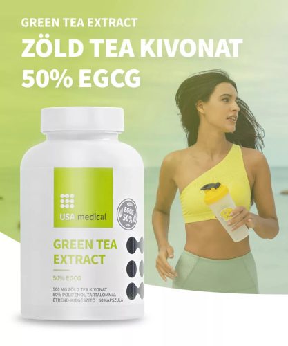 Usa Medical Zöld tea kivonat 50% EGCG tartalommal 60 kapszula