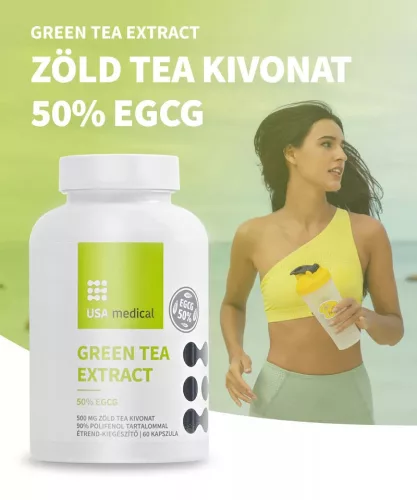 Usa Medical Zöld tea kivonat 50% EGCG tartalommal 60 kapszula