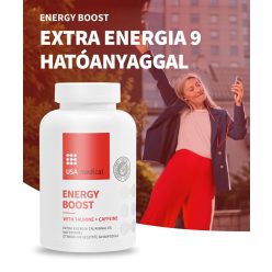   USA Medical Energy Boost taurinnal és koffeinnel kapszula 60 db kapszula 