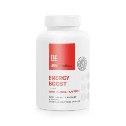   USA Medical Energy Boost taurinnal és koffeinnel kapszula 60 db kapszula 