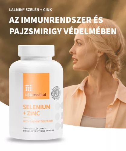 Usa Medical Selenium+Zinc -szerves Lalmin® szelén + cink 60 kapszula