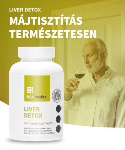USA Medical Liver Detox Májtisztító növényi kivonatokkal 60 kapszula 