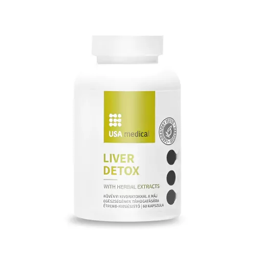 USA Medical Liver Detox Májtisztító növényi kivonatokkal 60 kapszula 