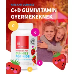  Usa Medical Vitamin C + D Gummies for kids C+D 60 db gumivitamin gyerekeknek