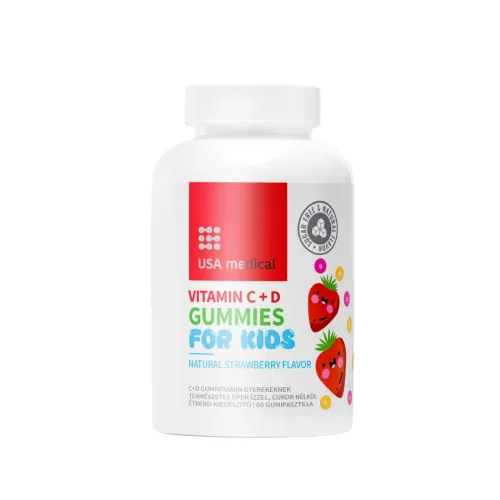 Usa Medical Vitamin C + D Gummies for kids C+D 60 db gumivitamin gyerekeknek