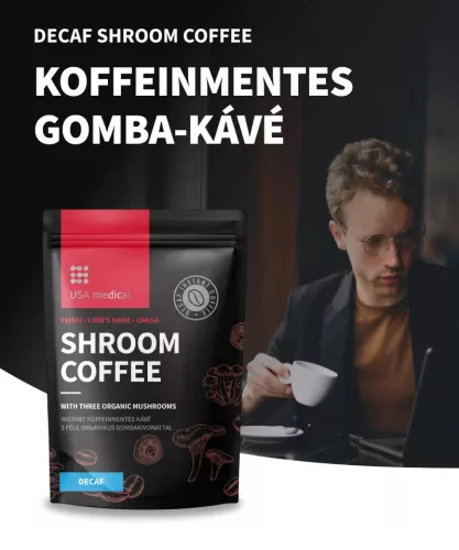 USA medical Shroom Coffee Koffeinmentes gomba-kávé 3 organikus gombakivonattal