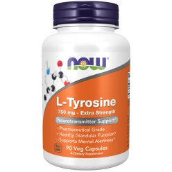  Now Foods L-Tyrosine Extra Strength Tirozin extra erős 750 mg 90 vegán kapszula